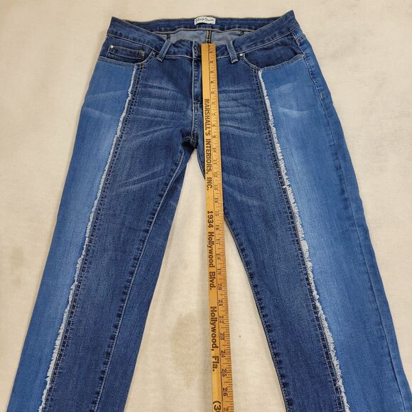 Salvaje Denim Jeans Womens Size 15 Blue Distressed RN 152865 Embroidered Cotton - Picture 5 of 16